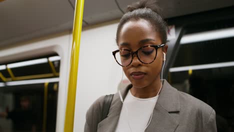 woman on subway