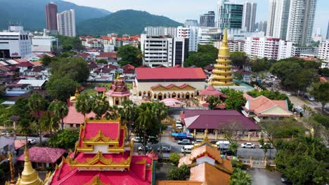 colourful chaiya mangalaram thai buddhist temple, georgetown, malaysia