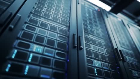 racks de servidores en un centro de datos