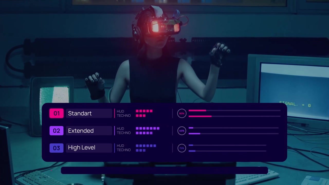 Cyber HUD Element Overlay