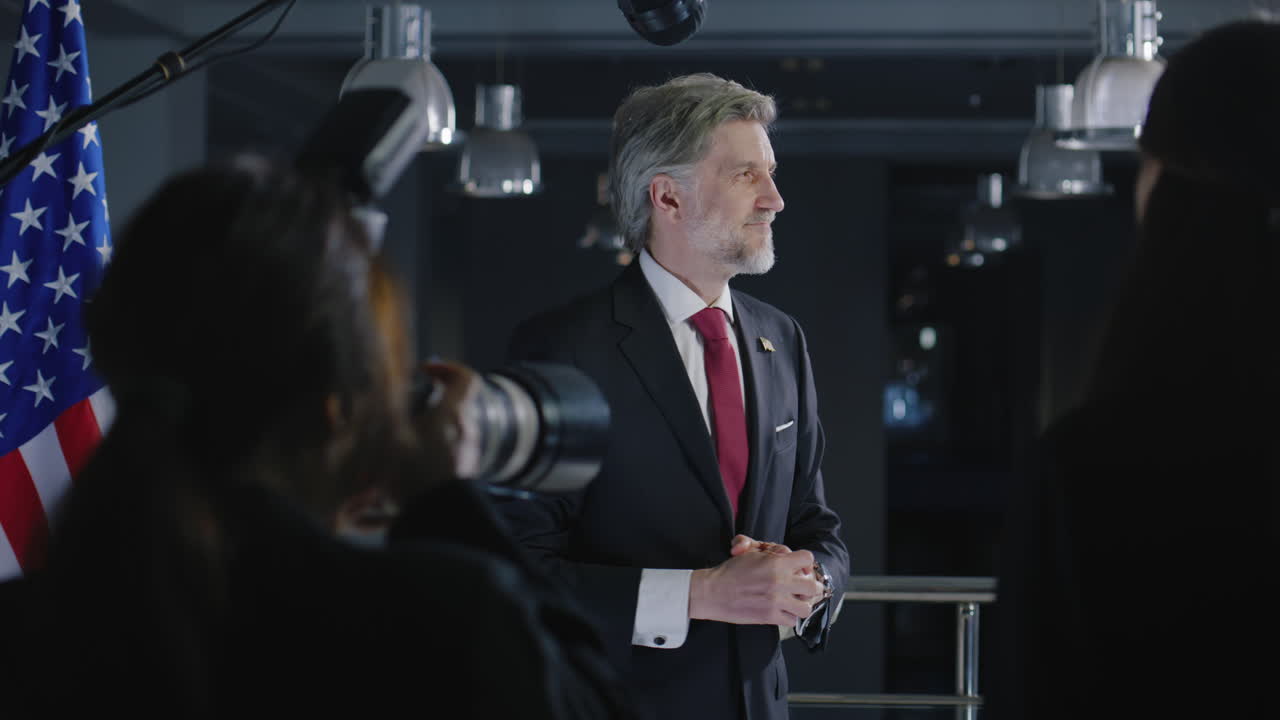 Press Conference with Politician