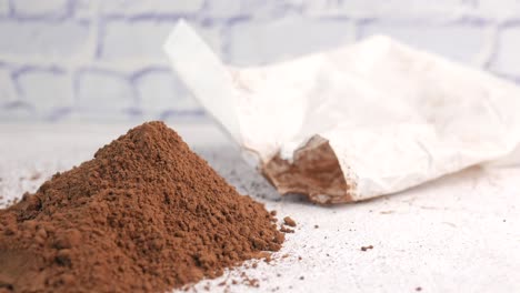 cocoa powder in a bag