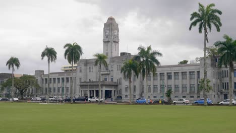 general view of fiji parliament buildings in suva, fiji