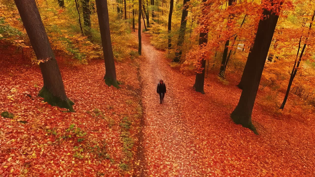 Autumn walk in the forest