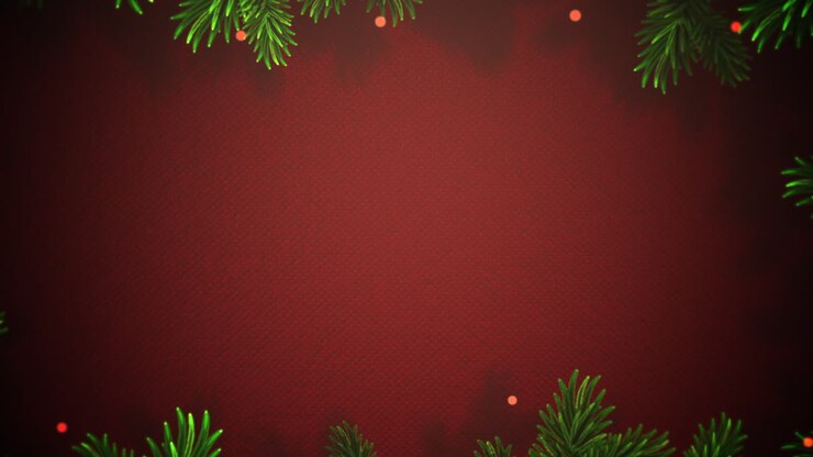 animeret nærbillede abstrakt bokeh og julegrønne trægrene