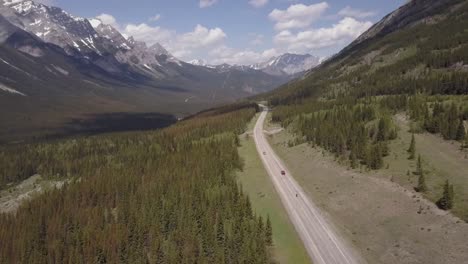 a rocky mountain valley road