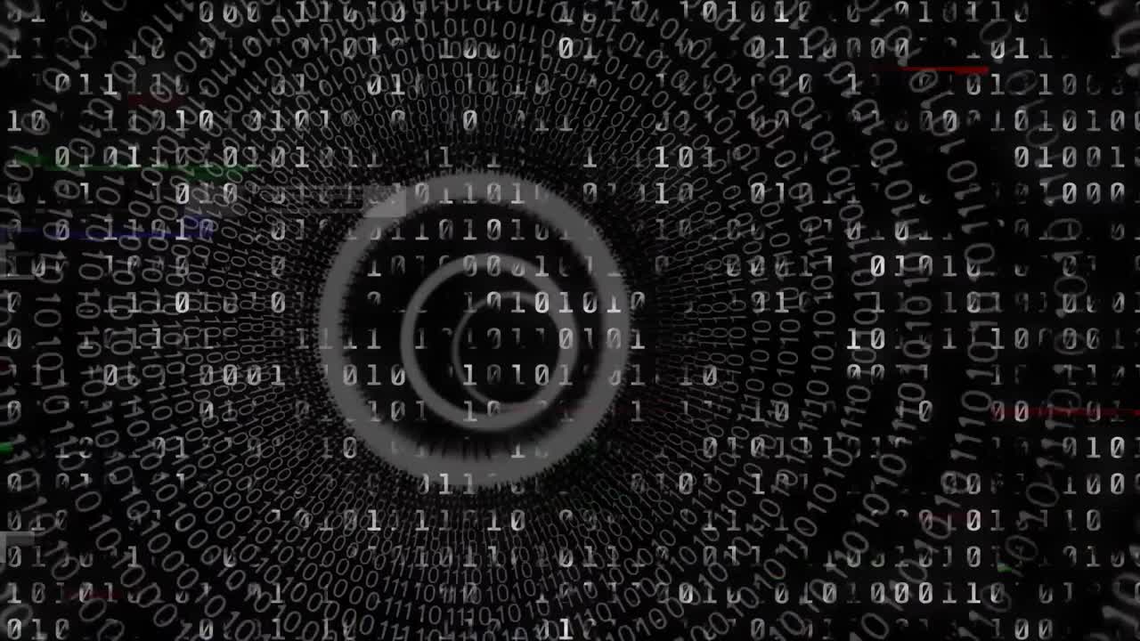 codificación binaria en fondo negro