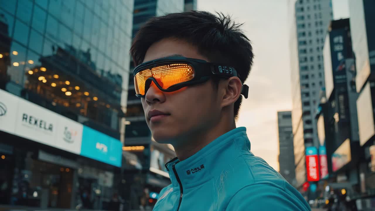 Futuristic Glasses in the City
