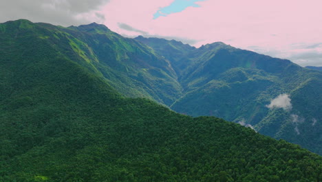 hill of nepal landscape aerial view