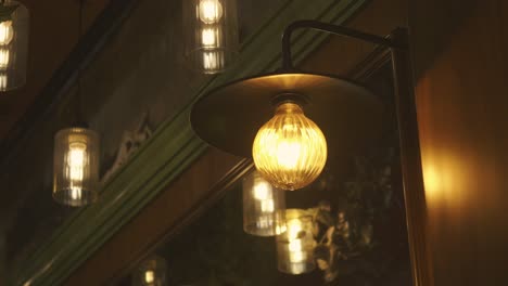 warm lighting in a restaurant/cafe