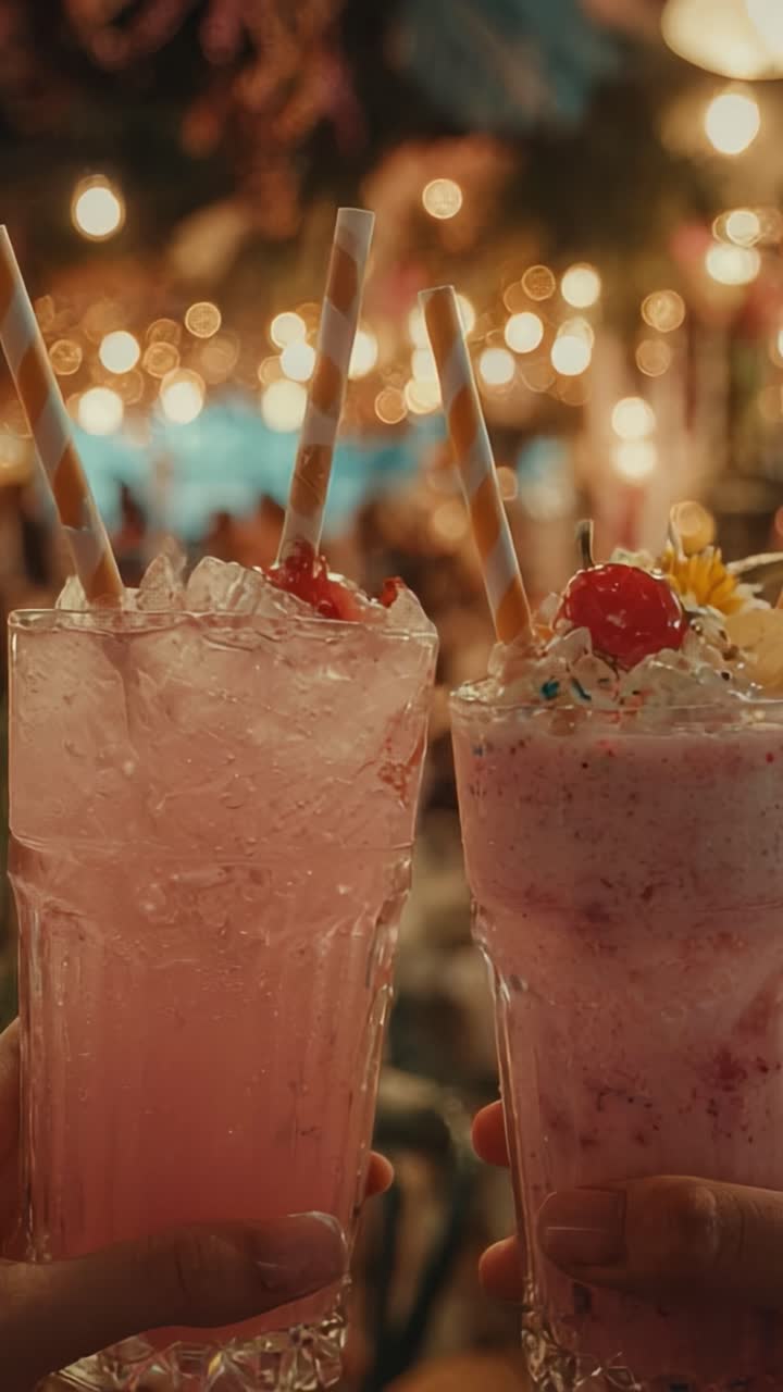 Delightful Summer Drinks: A Colorful Refreshment Experience Filled with Sweetness and Fun at an Inviting Gathering, Perfect for Celebrations or Relaxation
