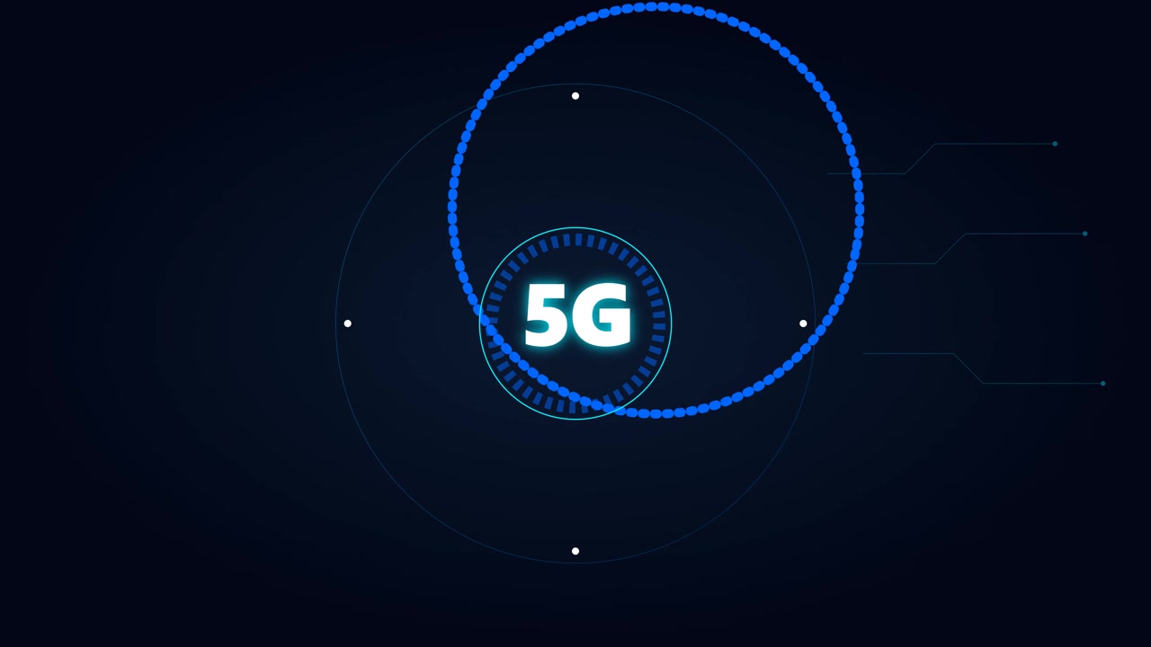 Animated 5G Network Technology Interface Graphic