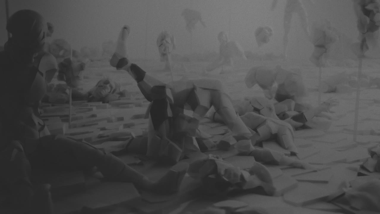 Destroyed andorids on a junkyard in xRay