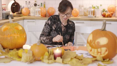 woman making decorations