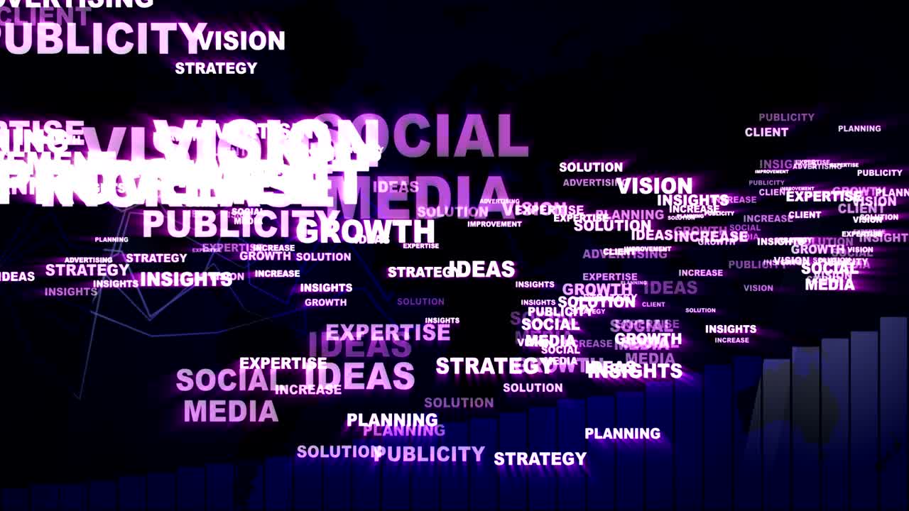 MARKETING Keywords Animation Background, Loop