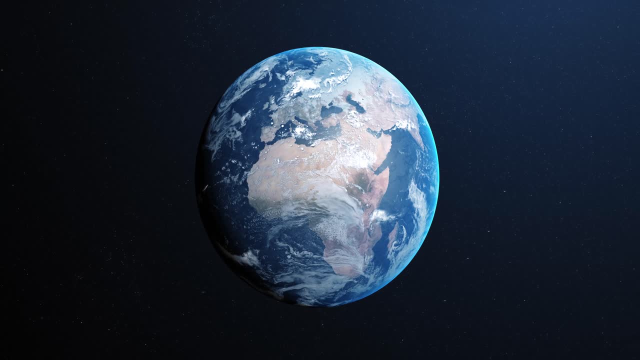 animación de la tierra en el espacio 4k