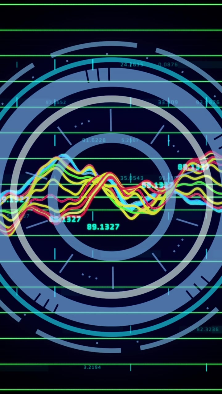 Animation of scope scanning and financial data processing