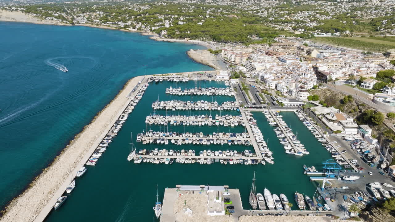 Aerial View of a Picturesque Marina