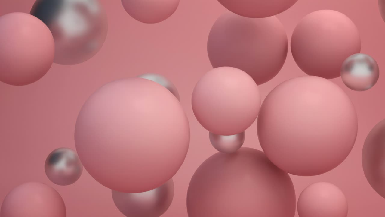Abstract Pink and Silver Sphere Background