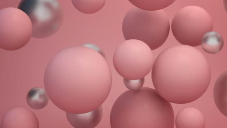 abstract pink and silver sphere background