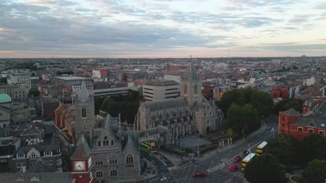 christ church cathedral 4k cinematic drone footage - dunlin - ireland