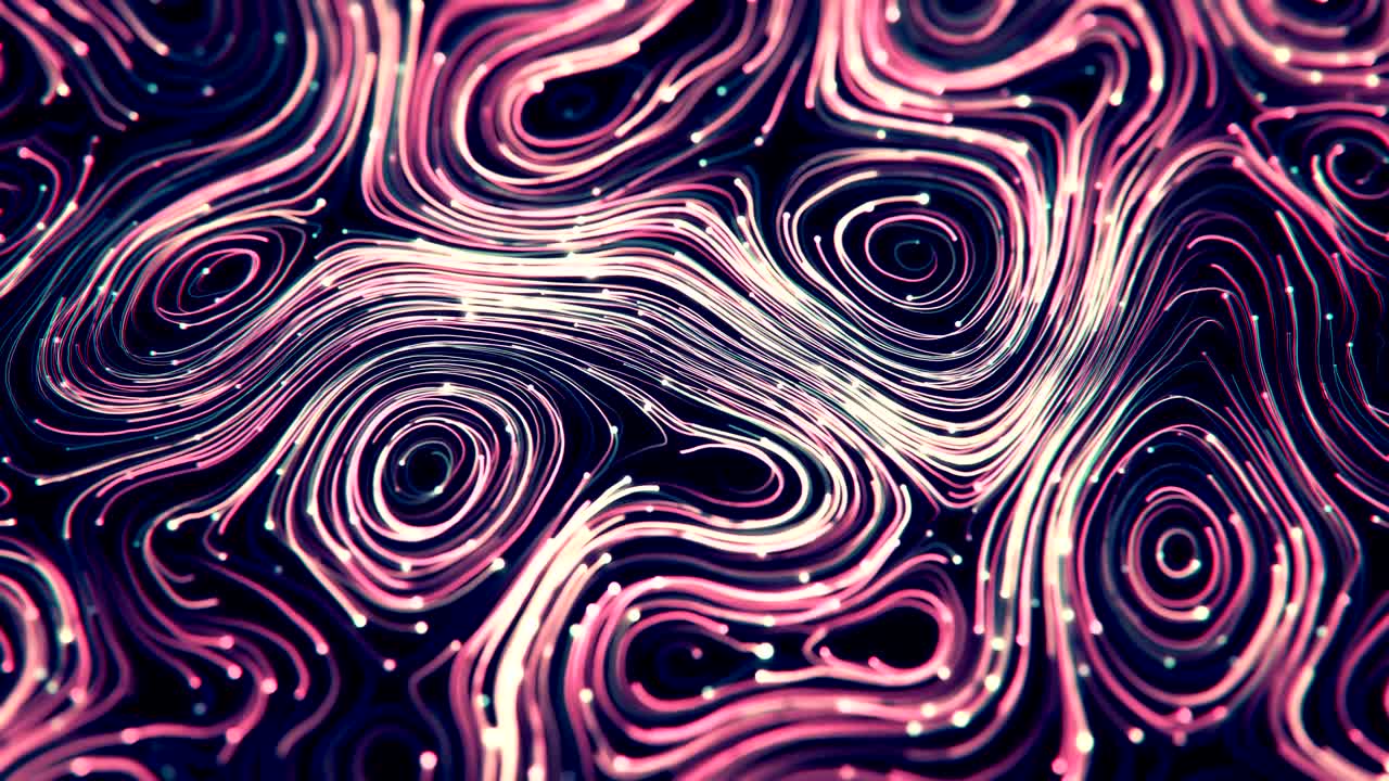 Espirais de Néon Abstratas 4K