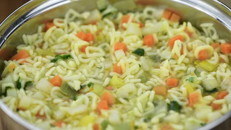 alphabet soup on a rotating plate (seamless loopable)