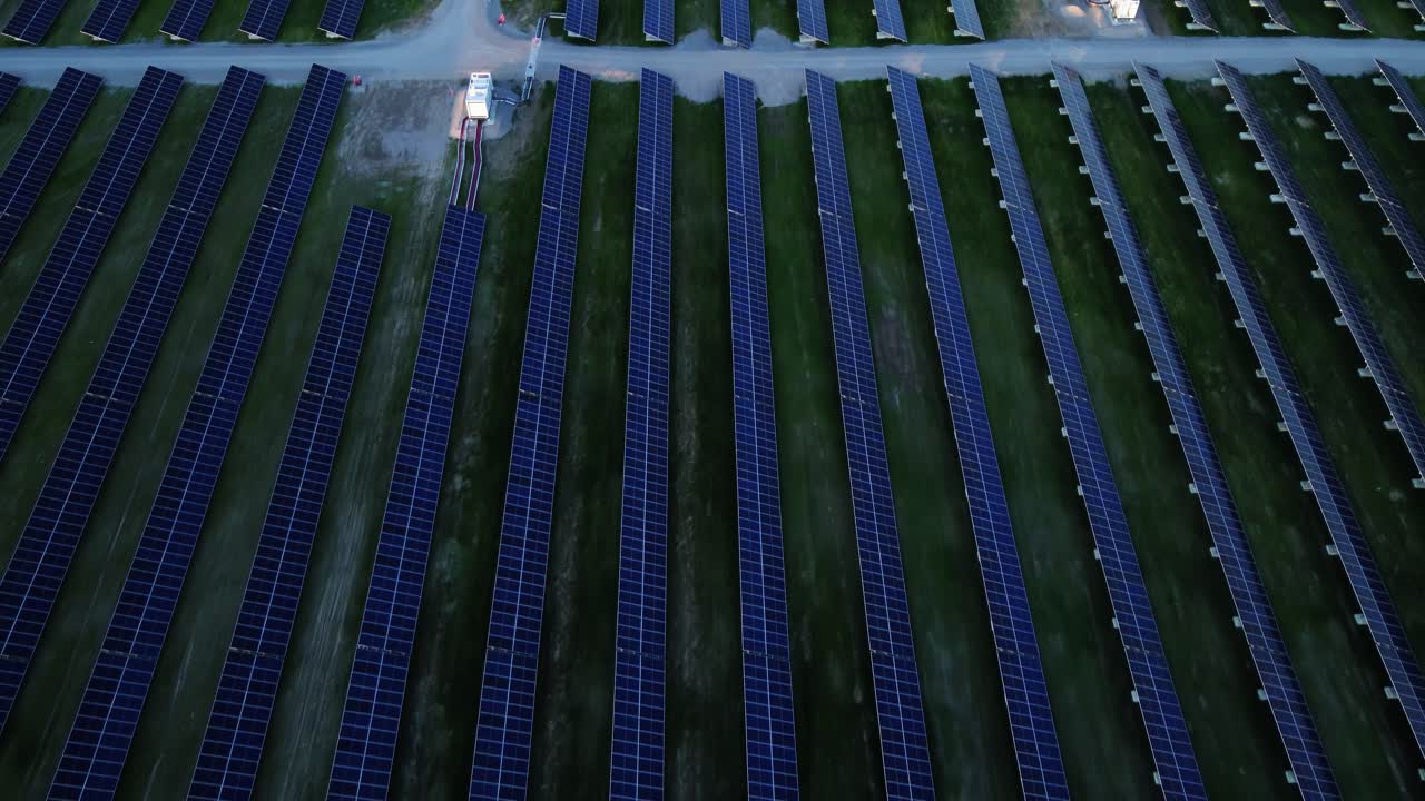 Stunning Drone Footage of Solar Panels in an Industrial Environment