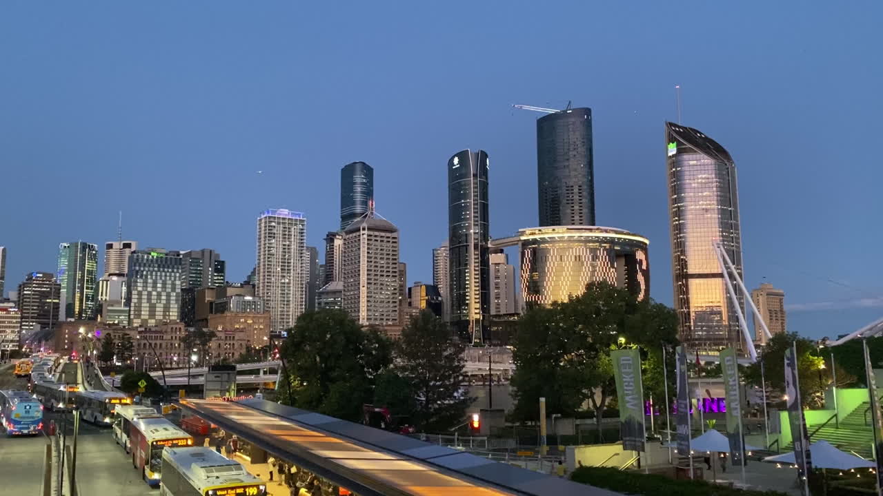 Brisbane City Skyline at Night