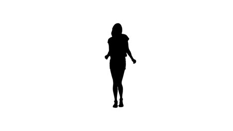 Silhouette-Einer-Alleinstehenden-Frau-Beim-Tanzen