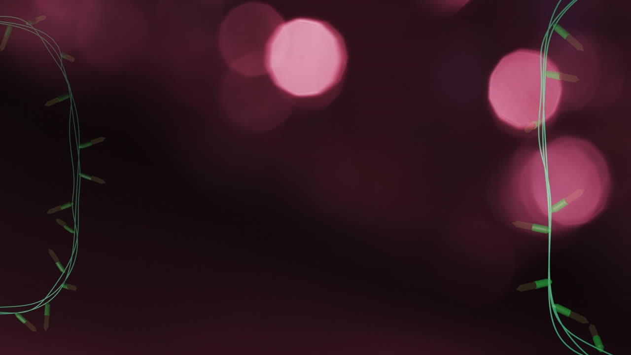 animación de luces de hadas de navidad en fondo negro