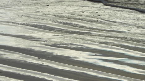 shiny waves at sun rise along coast