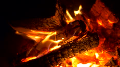 deep red fire flames, hot burn campfire embers, bright glow energy