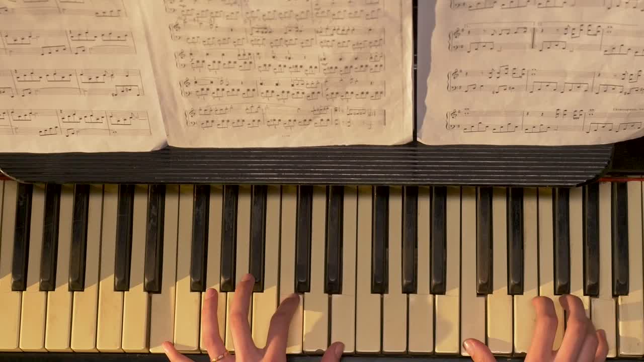 피아노 를 연주 하는 손 들