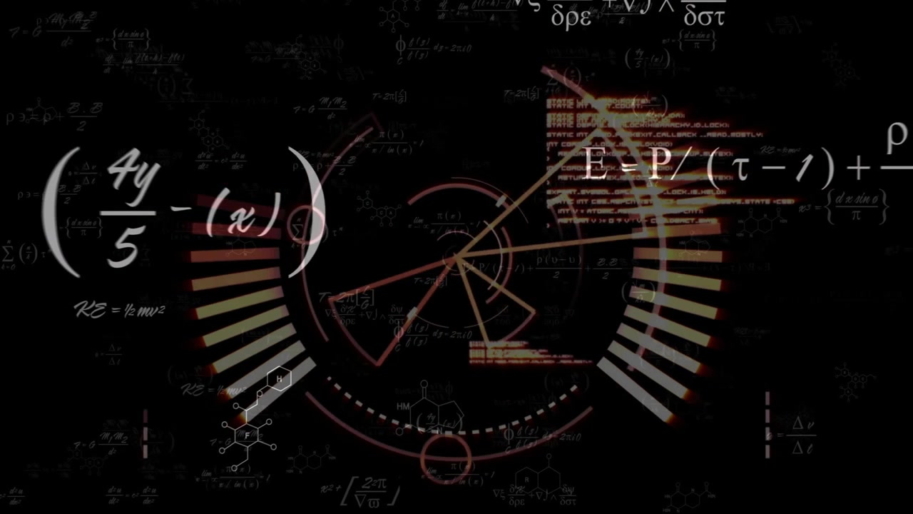 Derivative notation appearing arcs forming lines spinning and layering formulas visualizing data