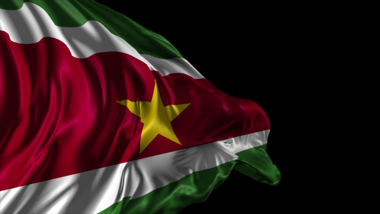 Vajende flag fra Surinam