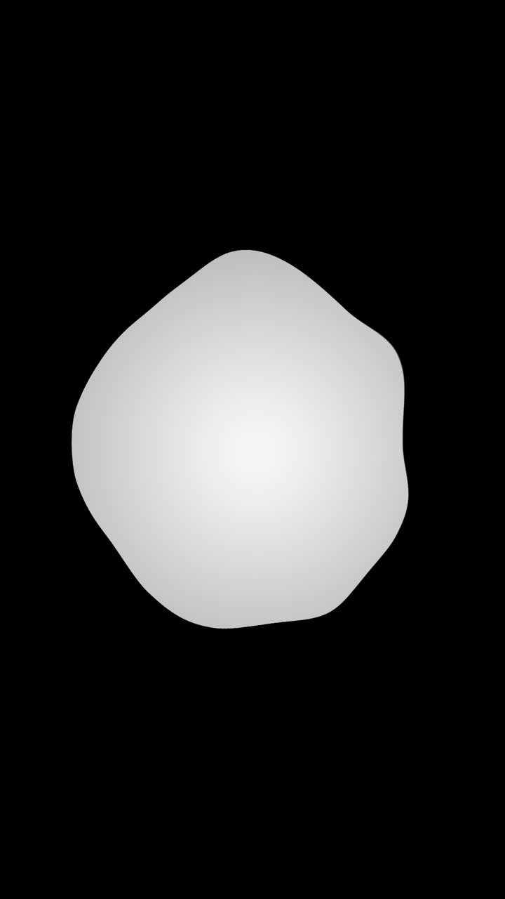 Abstract White Blob on Black Background