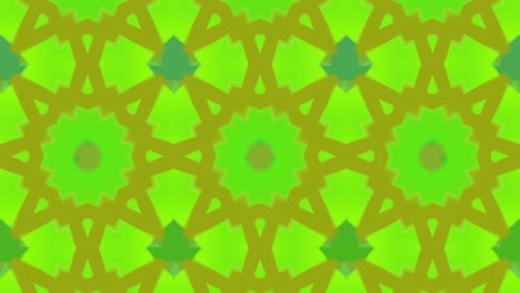moving kaleidoscope abstract green shapes
