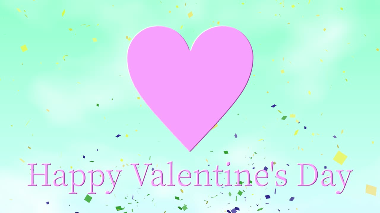 Animazione grafica di testo per messaggio di San Valentino.