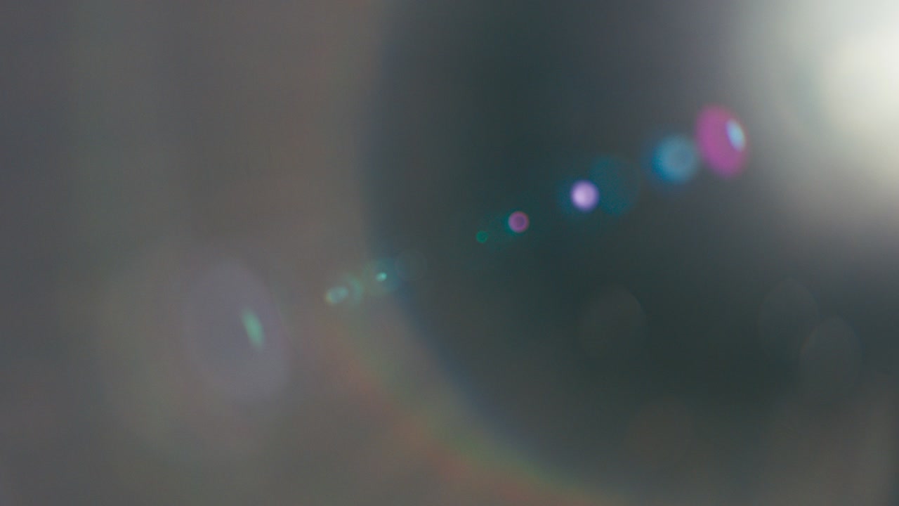 가운 누출 시네 렌즈 플레어