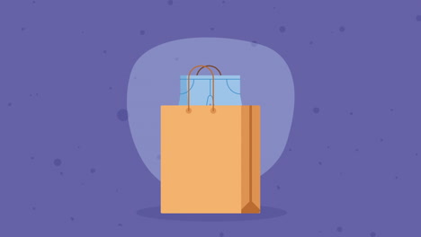 shopping bag with pants animation