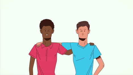 stop the racism campaign with interracial men characters