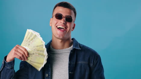 man with money