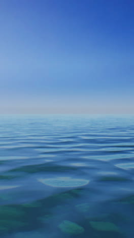 calm ocean water under a blue sky