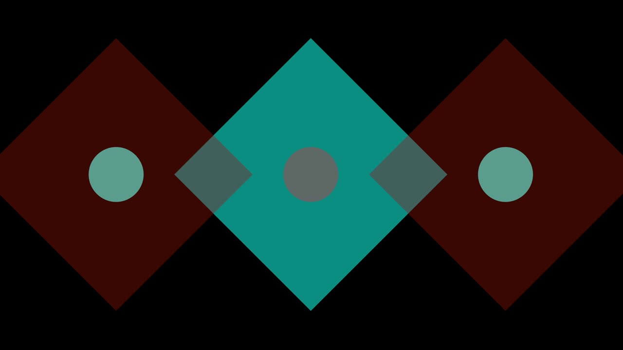 fondo de arte abstracto con cuadrados y puntos de color cian y rojo oscuro