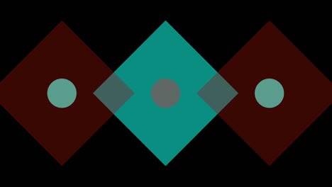 fondo de arte abstracto con cuadrados y puntos de color cian y rojo oscuro