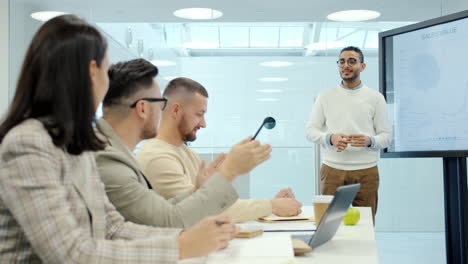 presentación de una reunión de negocios