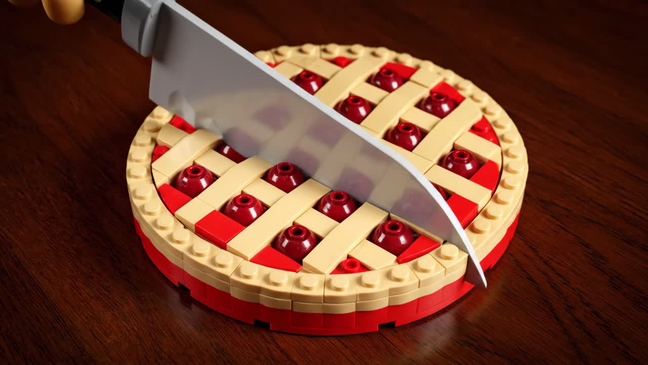 Lego Pie and Scattered Bricks