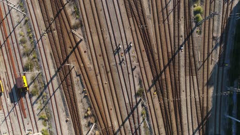 vía férrea del tren - vista aérea