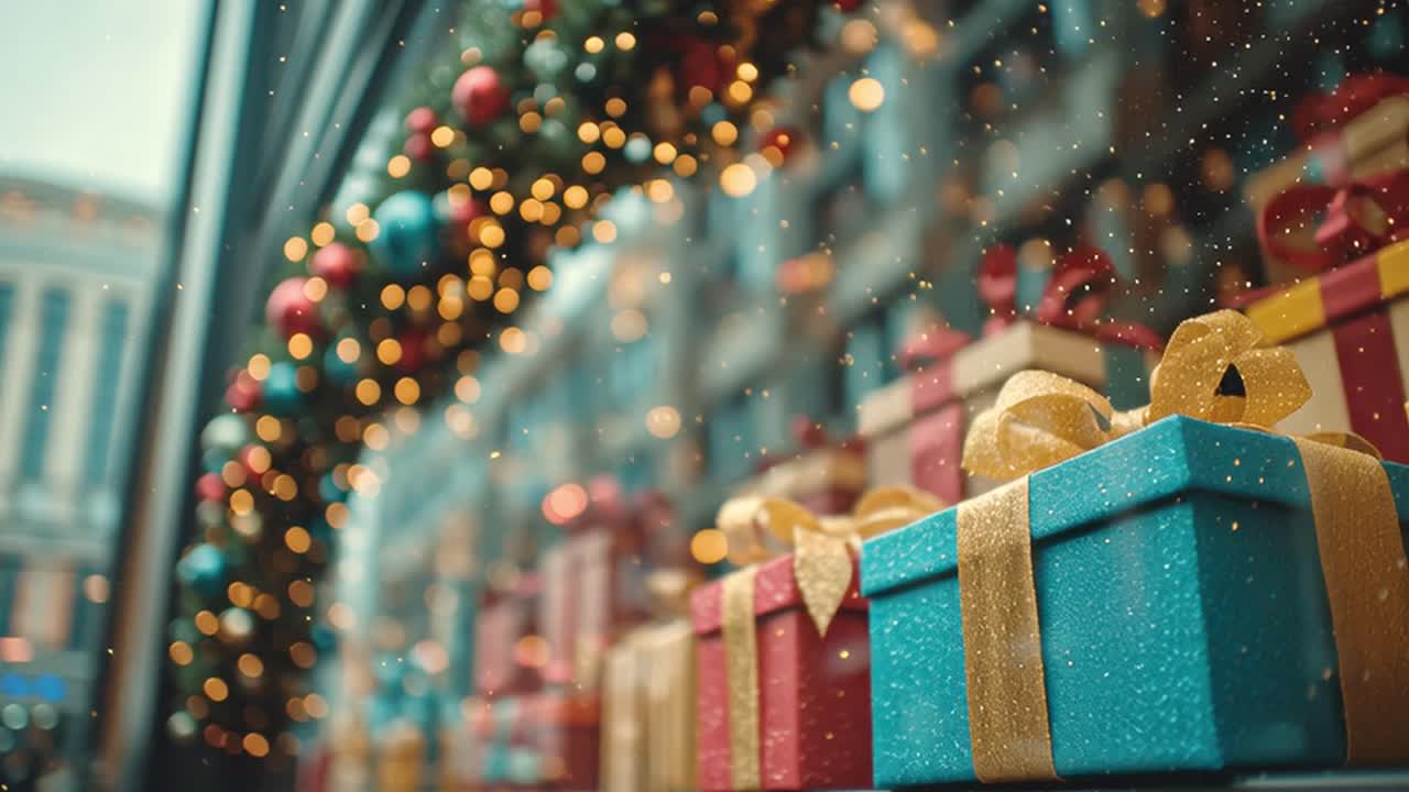 Christmas gifts and festive decorations